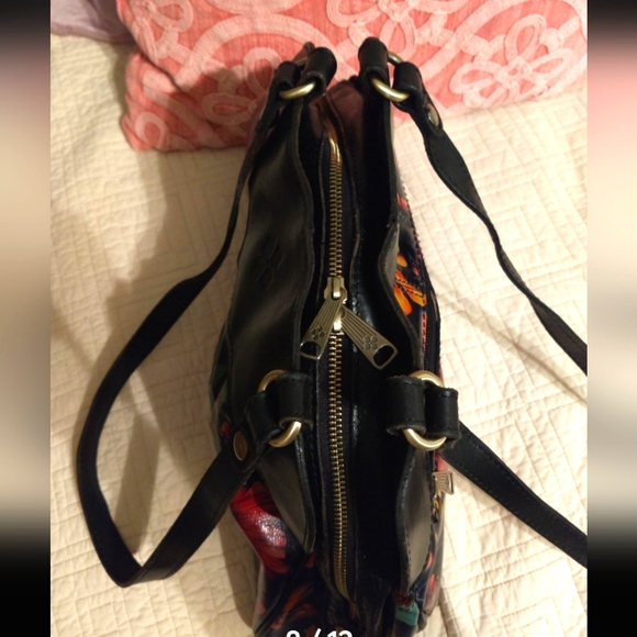 Patricia Nash Macellara Oval Leather Satchel Limited Edition Tropical Escape - Picture 6 of 12